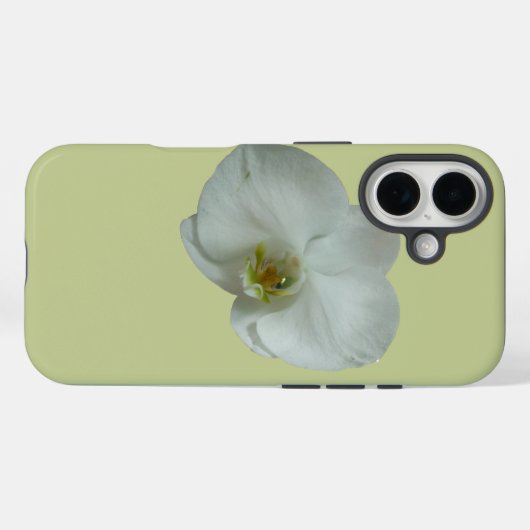 Elegante witte orchideeënbloem botanisch Case-Mate iPhone case (Achterkant (horizontaal))