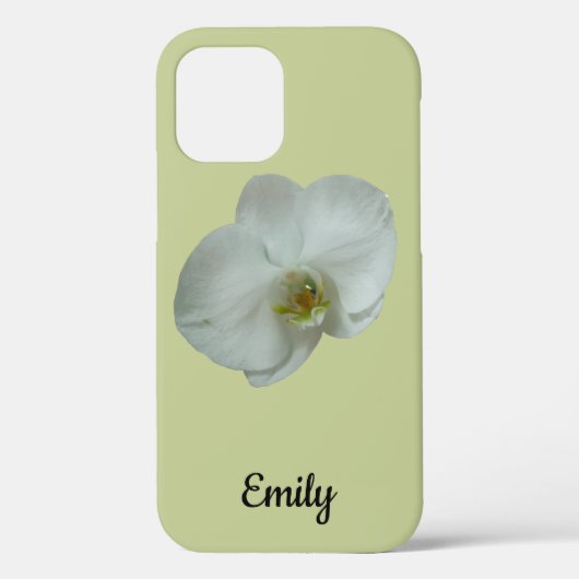 Elegante witte orchideeënbloem botanisch Case-Mate iPhone case (Achterkant)