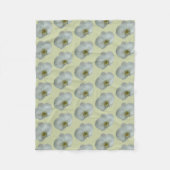 Elegante witte orchideeënbloem botanisch fleece deken (Voorkant)
