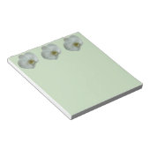 Elegante witte orchideeënbloem botanisch notitieblok (Schuin)