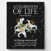 Elegante Witte Oriëntaalse Lelies Viering van het  Fotoplaat (Voorkant)