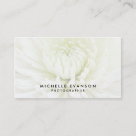 Elegante witte overlay professionele fotograaf visitekaartje