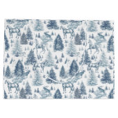 Elegante  Witte Paarden in Sneeuw Bossen Toile Groot Cadeauzakje (Achterkant)