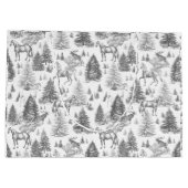 Elegante Witte Paarden in Sneeuw Bossen Toile Groot Cadeauzakje (Achterkant)