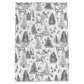 Elegante  Witte Paarden in Sneeuw Bossen Toile Medium Cadeauzakje (Achterkant)