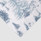 Elegante  Witte Paarden in Sneeuw Bossen Toile Tissuepapier (Detail)