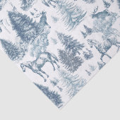 Elegante  Witte Paarden in Sneeuw Bossen Toile Tissuepapier (Detail)