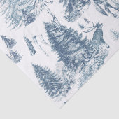 Elegante  Witte Paarden in Sneeuw Bossen Toile Tissuepapier (Detail)