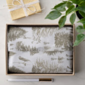 Elegante  Witte Paarden in Sneeuw Bossen Toile Tissuepapier (Geschenk)