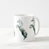 Elegante witte paarden mok (Voorkant rechts)