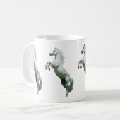 Elegante witte paarden mok (Voorkant links)