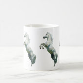 Elegante witte paarden mok (Center)