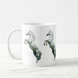 Elegante witte paarden mok