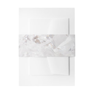 Elegante witte parel bruiloft uitnodigingen wikkel