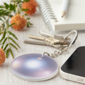 Elegante witte parel glinsterende diamant bling sleutelhanger (Voorkant Rechts)