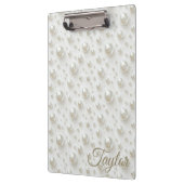 Elegante Witte Parel Persoonlijk Klembord (Links)