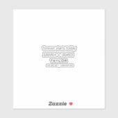 Elegante witte Pas getrouwd bruiloft offerte Sticker (Vel)