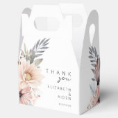 Elegante, Witte & Pastel Boho Trouwdoos Bedankdoosjes (Geopend)