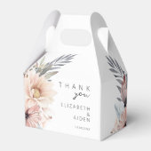 Elegante, Witte & Pastel Boho Trouwdoos Bedankdoosjes (Voorkant Zijde)