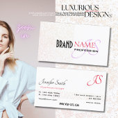 Elegante witte pastel Paarse glitter sterren monog Visitekaartje