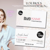 Elegante witte pastel Paarse glitter sterren toevo Visitekaartje