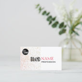 Elegante witte pastel Paarse glitter sterren toevo Visitekaartje (Staand voorkant)