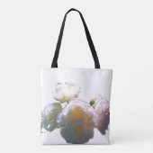 Elegante witte perzik oranje blos rozen tote bag (Achterkant)