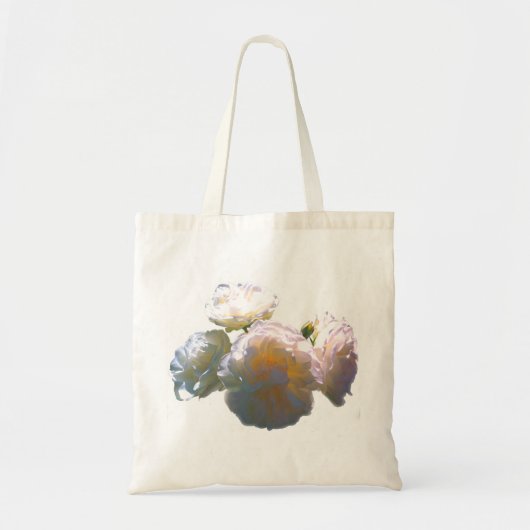 Elegante witte perzik oranje blos rozen tote bag (Voorkant)