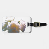 Elegante witte perzik sinaasappel blush rozen bagagelabel (Voorkant horizontaal)