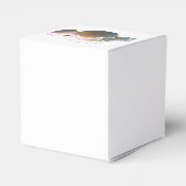 Elegante witte perzik sinaasappel blush rozen bedankdoosjes (Achterkant)