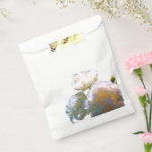 Elegante witte perzik sinaasappel blush rozen bedankzakje (Gezegeld)