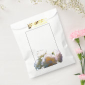 Elegante witte perzik sinaasappel blush rozen bedankzakje (Gezegeld)