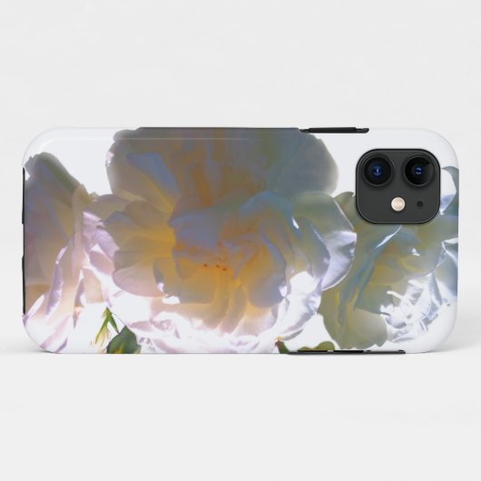 Elegante witte perzik sinaasappel blush rozen Case-Mate iPhone case (Achterkant (horizontaal))