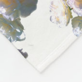 Elegante witte perzik sinaasappel blush rozen fleece deken (Hoek)