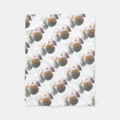 Elegante witte perzik sinaasappel blush rozen fleece deken (Voorkant)