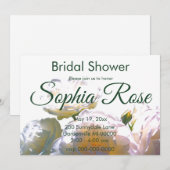 Elegante witte perzik sinaasappel blush rozen kaart (Voorkant / Achterkant)