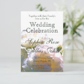 Elegante witte perzik sinaasappel blush rozen kaart (Staand voorkant)