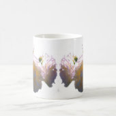 Elegante witte perzik sinaasappel blush rozen koffiemok (Center)