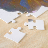 Elegante witte perzik sinaasappel blush rozen legpuzzel (Zijkant)