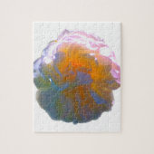 Elegante witte perzik sinaasappel blush rozen legpuzzel (Verticaal)