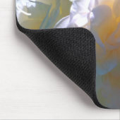 Elegante witte perzik sinaasappel blush rozen muismat (Hoek)