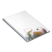 Elegante witte perzik sinaasappel blush rozen notitieboek (Rechterzijde)