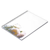 Elegante witte perzik sinaasappel blush rozen notitieboek (Linkerzijde)