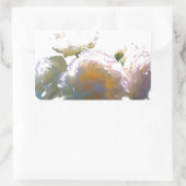 Elegante witte perzik sinaasappel blush rozen rechthoekige sticker (Tas)