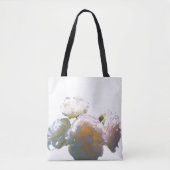 Elegante witte perzik sinaasappel blush rozen tote bag (Voorkant)
