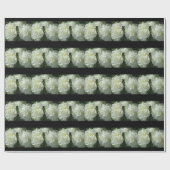 Elegante witte pioen bloemenwitte bloem foto cadeaupapier (Vlak)