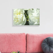 Elegante witte pioen bloemenwitte bloem foto canvas afdruk (Insitu (Woonkamer))
