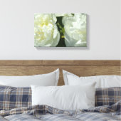 Elegante witte pioen bloemenwitte bloem foto canvas afdruk (Insitu (Slaapkamer))