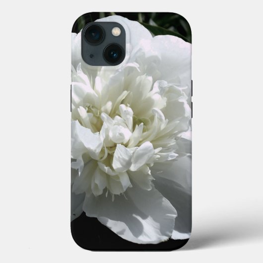 Elegante witte pioen bloemenwitte bloem foto Case-Mate iPhone case (Achterkant)