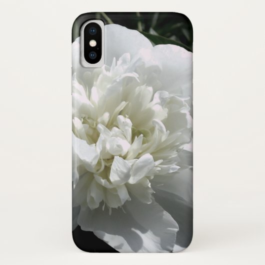 Elegante witte pioen bloemenwitte bloem foto Case-Mate iPhone case (Achterkant)